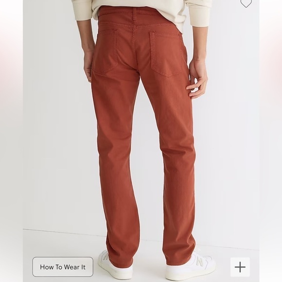 J crew vintage red 484 Slim-fit garment-dyed five-pocket pant - Picture 3 of 5